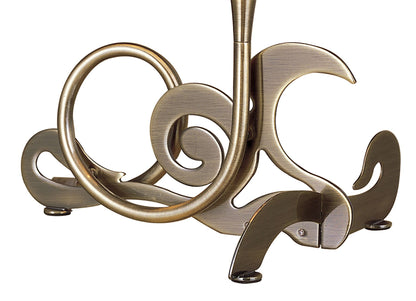 Mantra Acanto Table Lamp 1 Light E14, Antique Brass with Amber Cream Shade