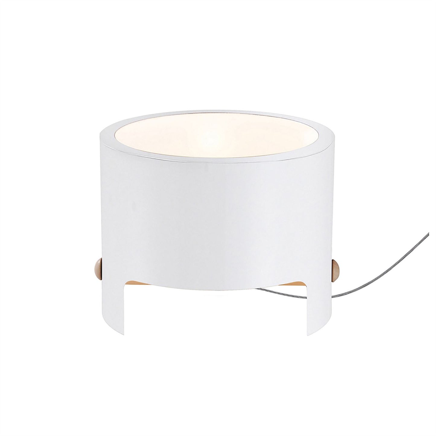 Mantra M5592 Cube Table Lamp Wide 1x40W, White Metal/Wood