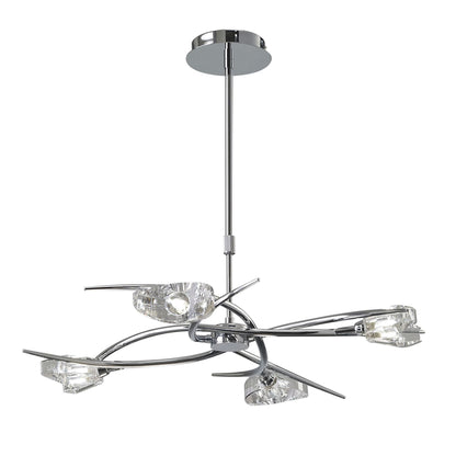 Mantra M1453 Eclipse Telescopic Semi Flush Convertible 4 Light G9, Polished Chrome