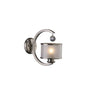 Diyas Lincoln Wall Light 1 Light E27 Satin Nickel/Glass/Crystal