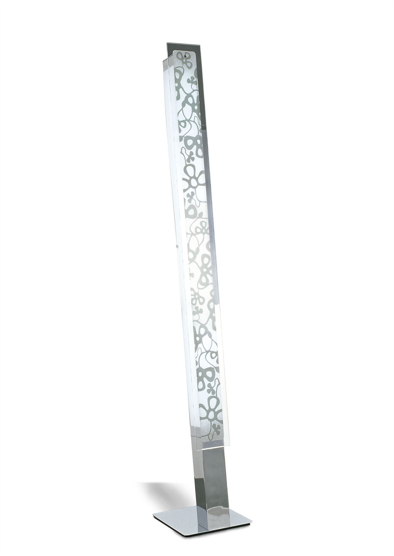 Mantra Euphoria Floor Lamp 2 Light T5, Polished Chrome/Opal White Glass, NOT LED/CFL Compatible