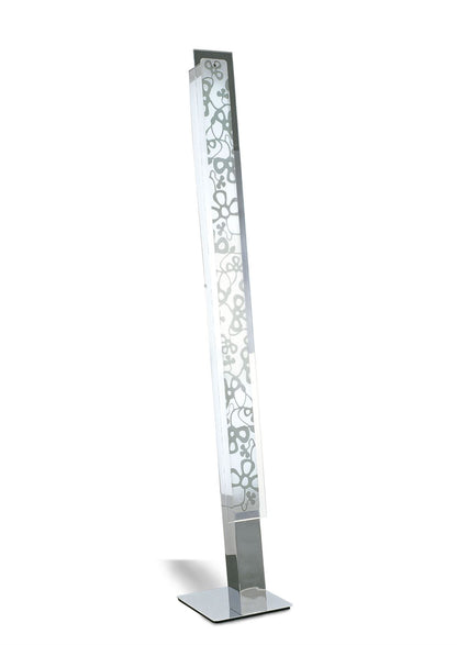 Mantra Euphoria Floor Lamp 2 Light T5, Polished Chrome/Opal White Glass, NOT LED/CFL Compatible