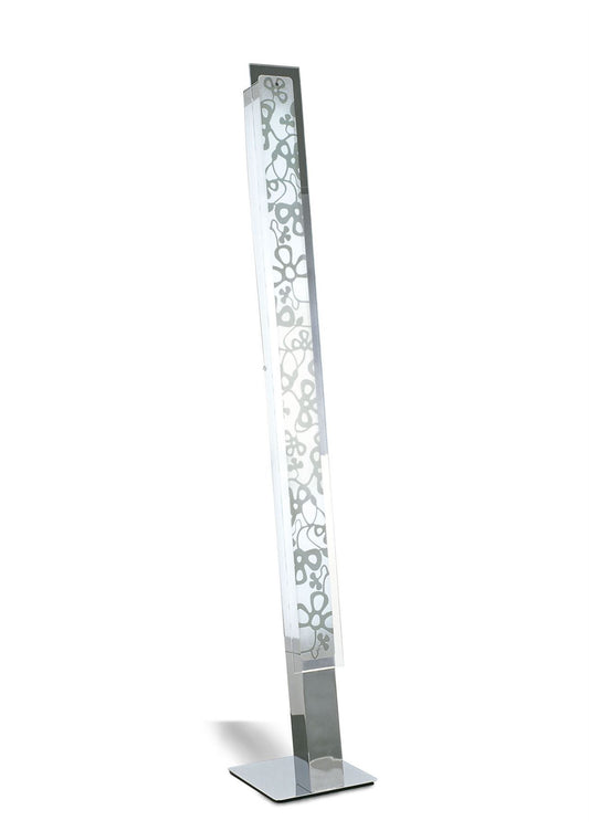 Mantra Euphoria Floor Lamp 2 Light T5, Polished Chrome/Opal White Glass, NOT LED/CFL Compatible
