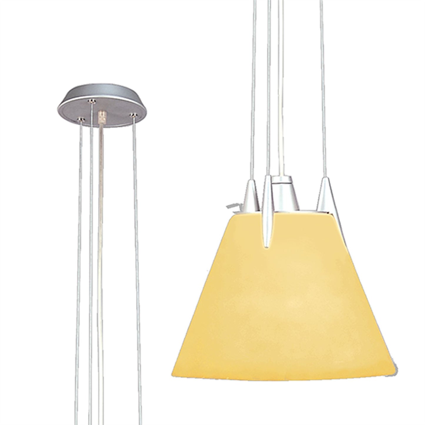 Mantra Hidra 35cm Pendant 1 Light E27, Silver/Frosted Mango Glass