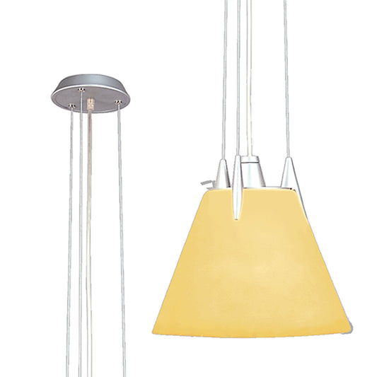 Mantra Hidra 35cm Pendant 1 Light E27, Silver/Frosted Mango Glass