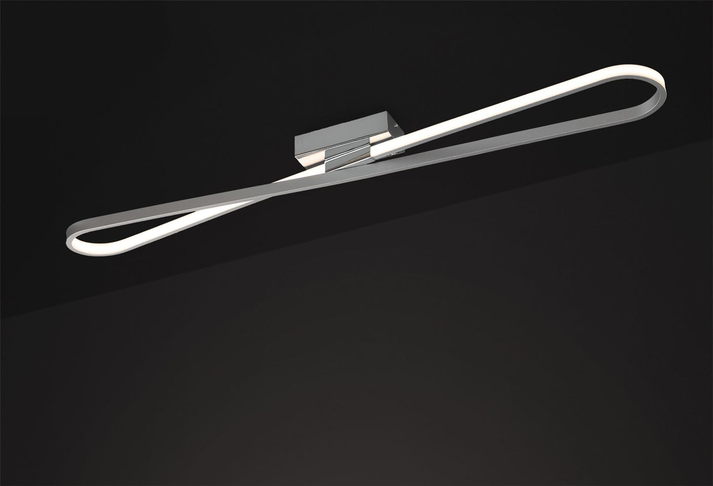 Mantra M5981 Bucle Ceiling 36W LED 3000K, 3150lm, Polished Chrome, Frosted Acrylic, 3yrs Warranty - M5981 Ceiling