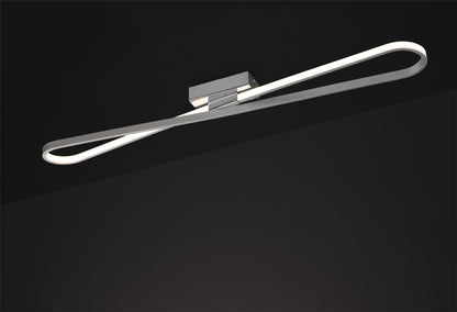 Mantra M5981 Bucle Ceiling 36W LED 3000K, 3150lm, Polished Chrome, Frosted Acrylic, 3yrs Warranty - M5981 Ceiling