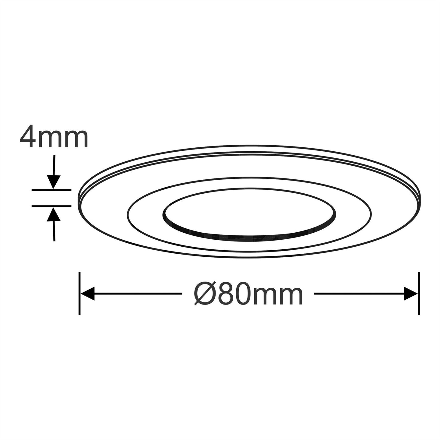 Dlux Bazi, Antique Brass Aluminum Ring, 80mm x 4mm, 5 yrs Warranty Recessed
