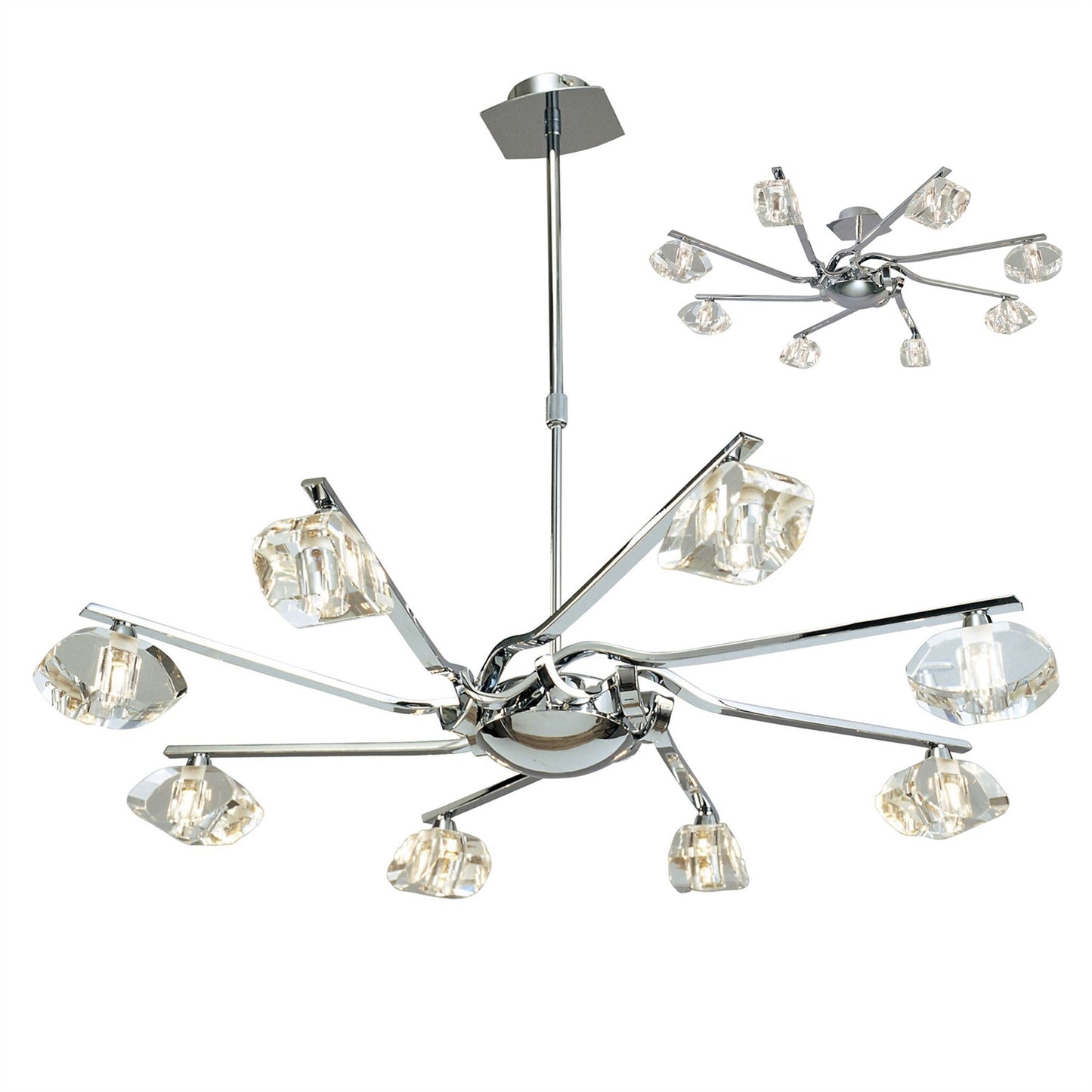 Mantra M0410 Alfa Pendant 8 Light G9, Polished Chrome