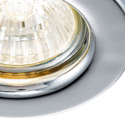 Deco Hudson GU10 Fixed Downlight Polished Chrome (Lamp Not Included), Cut Out: 60mm