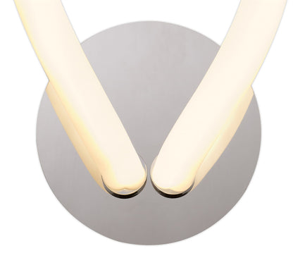 Mantra Knot LED II Knot II Switched Wall Light, 12W LED, 3000K, 900lm, IP20, Chrome, 3yrs Warranty