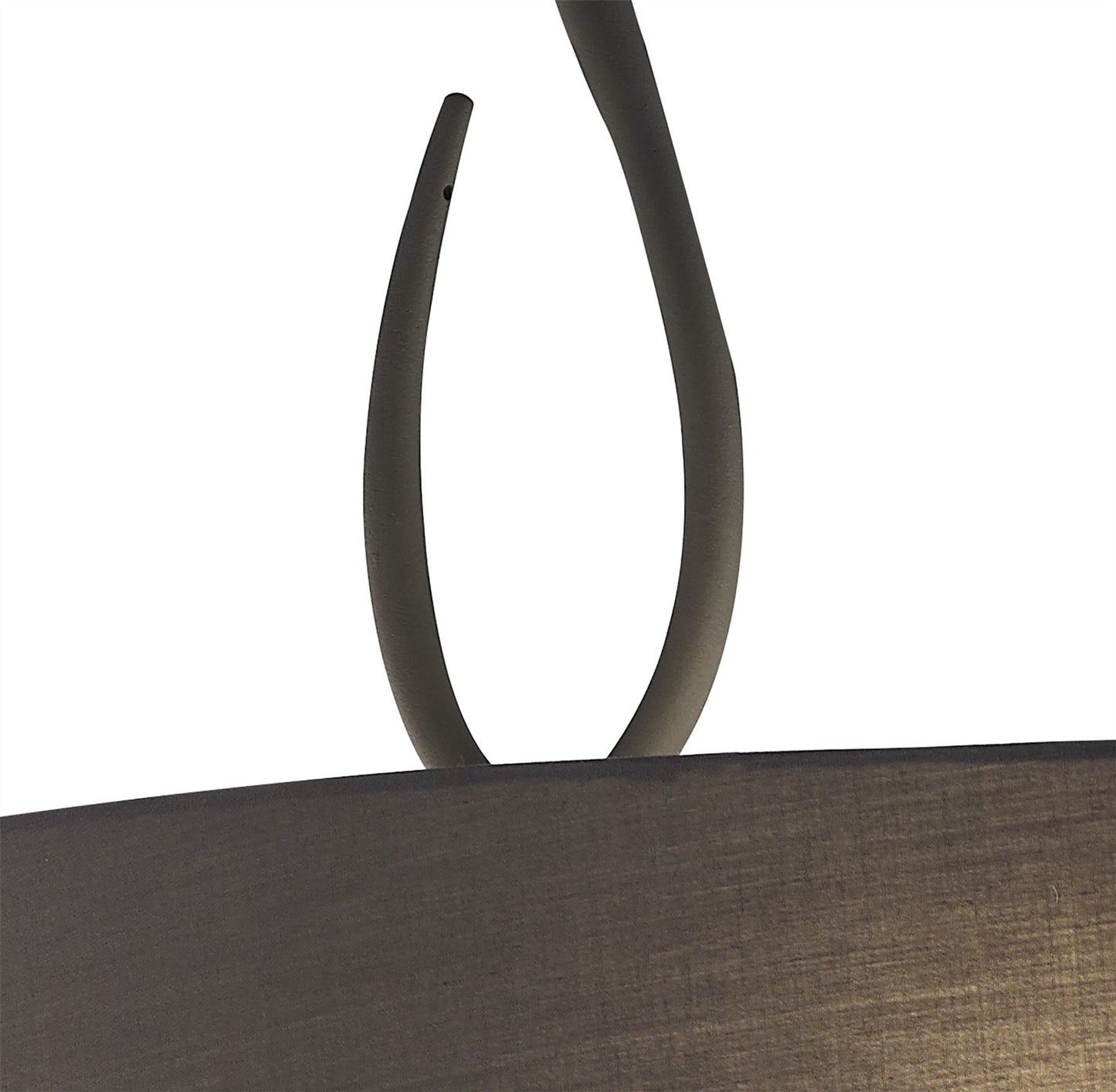 Mantra M3690 Lua Oval Semi Ceiling 2 Light E27, Ash Grey with Ash Grey Shade
