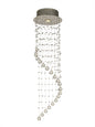 Diyas Colorado 25cm  Single-Spiral 1 Light GU10 Polished Chrome/Crystal Ceiling Pendant Light Fitting