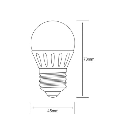 Luxram High Power SMD LED Ball E27 4W Warm White 2700K 430lm LED