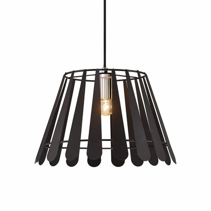 Deco Somerset Pendant 1 Light E27 Black/Polished Chrome