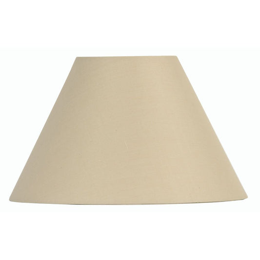 Oaks Lighting S501/8 Cotton Coolie Lampshade 200mm - Reversable Gimbal Light Shade - Beige