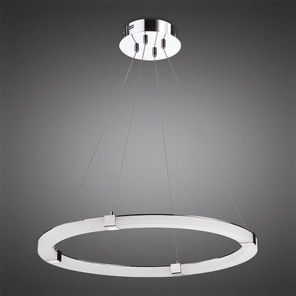 Mantra Fusion Taccia Taccía Pendant 28W LED Round 3000K, 2500lm, Polished Chrome/Frosted Acrylic, 3yrs Warranty