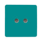 Trendi Artistic Modern Glossy Tactile 2 Gang TV Socket Bright Teal