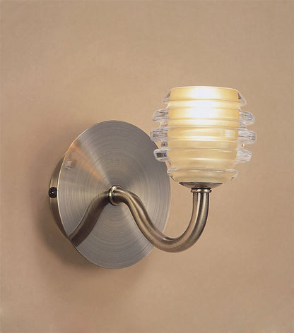 Mantra Sphere Wall Light Switched 1 Light G9, Antique Brass