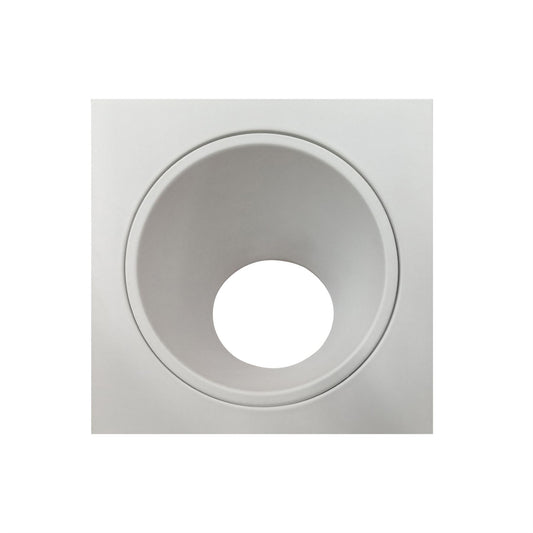 Mantra Fusion Brandon Recessed Downlight Square, 1 x GU10 (Max 12W), Matt White, Cut Out: 98mm, Lampholder Included