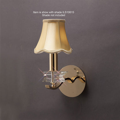 Diyas Nydia Wall Light 1 Light E14 French Gold/Crystal