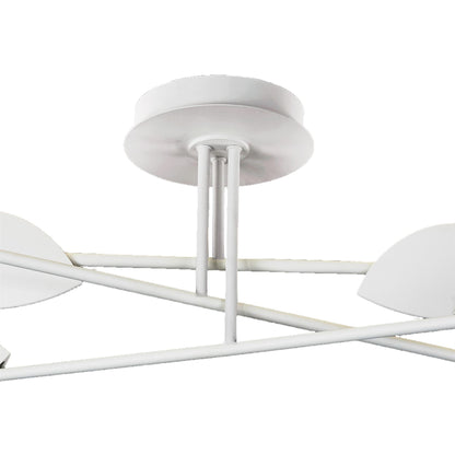 Mantra Capuccina 115cm Large 6 Light Semi Flush, 45W LED, 3000K, 3100lm, White, 3yrs Warranty