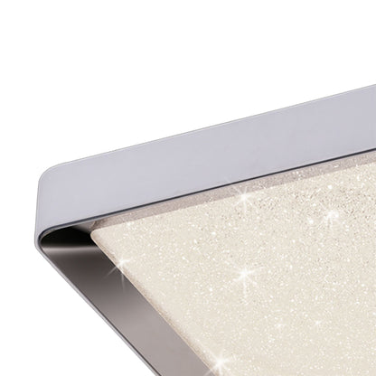 Mantra Fusion M5921 Male Flush 50cm Square 24W LED 3000-6500K Tuneable, 1920lm, Remote Control Chrome/ Acrylic, 3yrs Warranty - M5921 Crystal