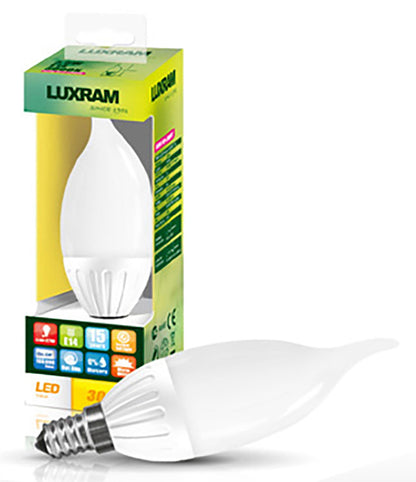 Luxram Value LED Candle Tip Plus E14 3.5W Warm White 3000K 280lm LED