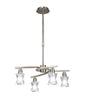 Mantra Alaska GU10 49cm Pendant Convertible To Semi Flush 4 Light L1/SGU10, Satin Nickel, CFL Lamps INCLUDED