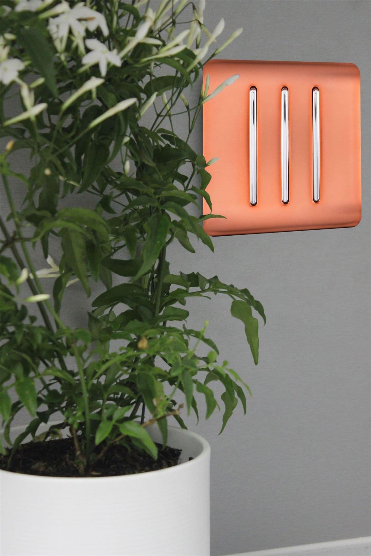 Trendi 3 Gang 2 Way Artistic Modern Glossy 10 Amp Rocker Tactile Light Switch Copper