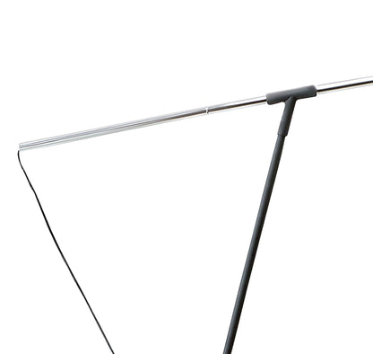 Mantra M4968 Nordica Floor Lamp E27 with Black Shade, Black/Polished Chrome - M4968/WS