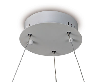 Mantra Fusion M5762 Lunas Pendant 63.5cm x 46.3cm 43W LED 3000K, 2120lm, RF Remote Control White, 3yrs Warranty