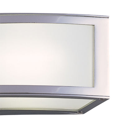 Mantra Duna GU10 Wall Light 1 Light L1/SGU10, Polished Chrome/White Acrylic, CFL Lamps INCLUDED