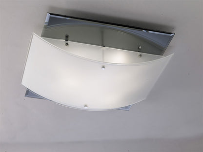 Diyas Vito Flush  3 Light E27 Polished Chrome/Smoked Mirror Ceiling Light Fitting