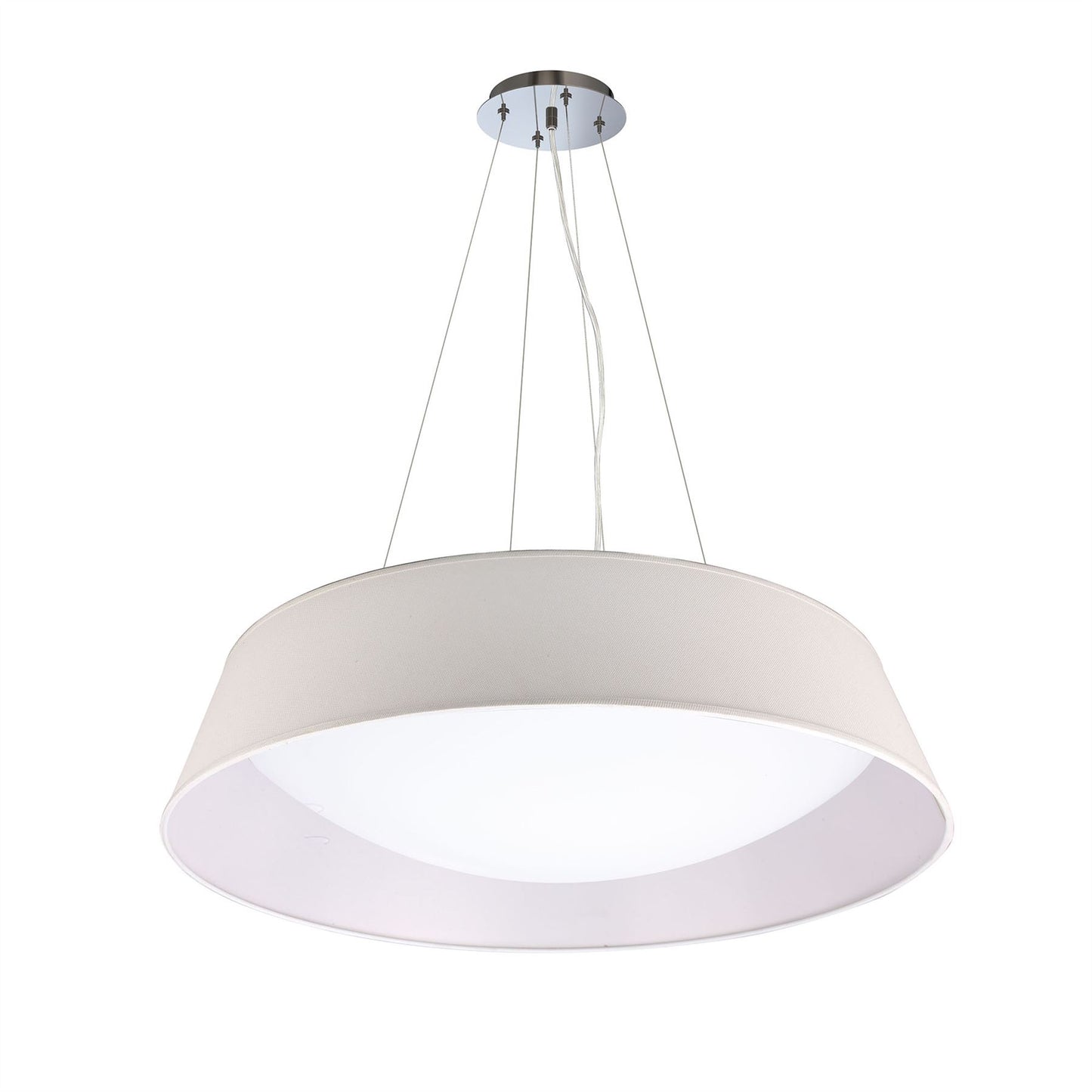 Mantra M5033 Nordica Pendant Kit 90CM, Polished Chrome/White Acrylic
