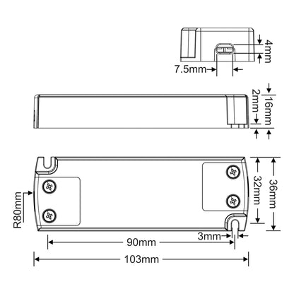 Snappy SNP, 15W, Constant Voltage Non-Dimmable PC Flat & Slim LED Driver, 24VDC, IP20, Screw Connection, 5 yrs Warranty.