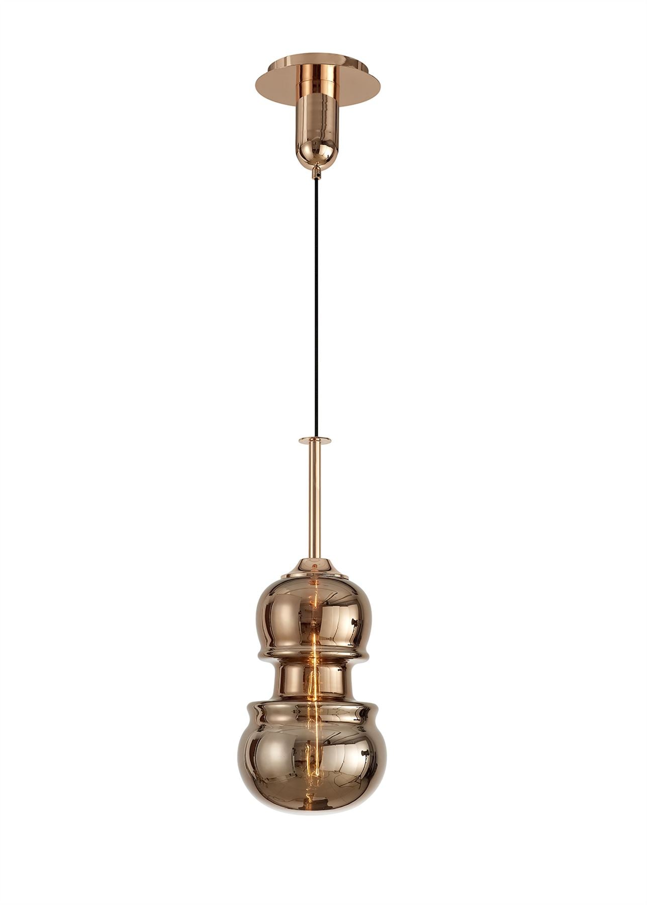 Mantra Sonata Pendant 22cm Round, 1 x E27, Copper