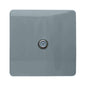 Trendi 1 Gang Artistic Modern Glossy Screwless Television Satellite Socket Cool Grey