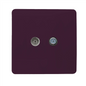 Trendi Switch Plum Purple TV Coaxial & F-Type Satellite Socket - Screwless