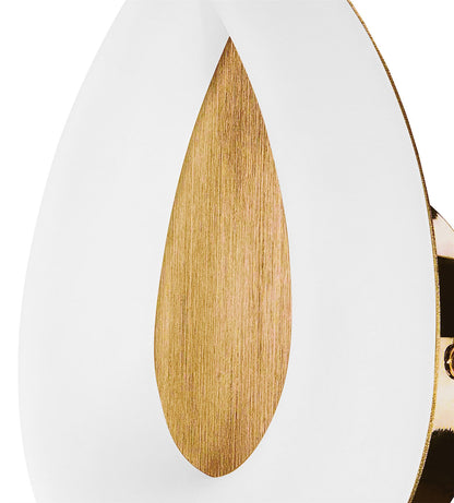 Mantra Fusion Juno Wall Light 5W LED 3000K, 450lm, Satin Gold/Frosted Acrylic/Gold, 3yrs Warranty
