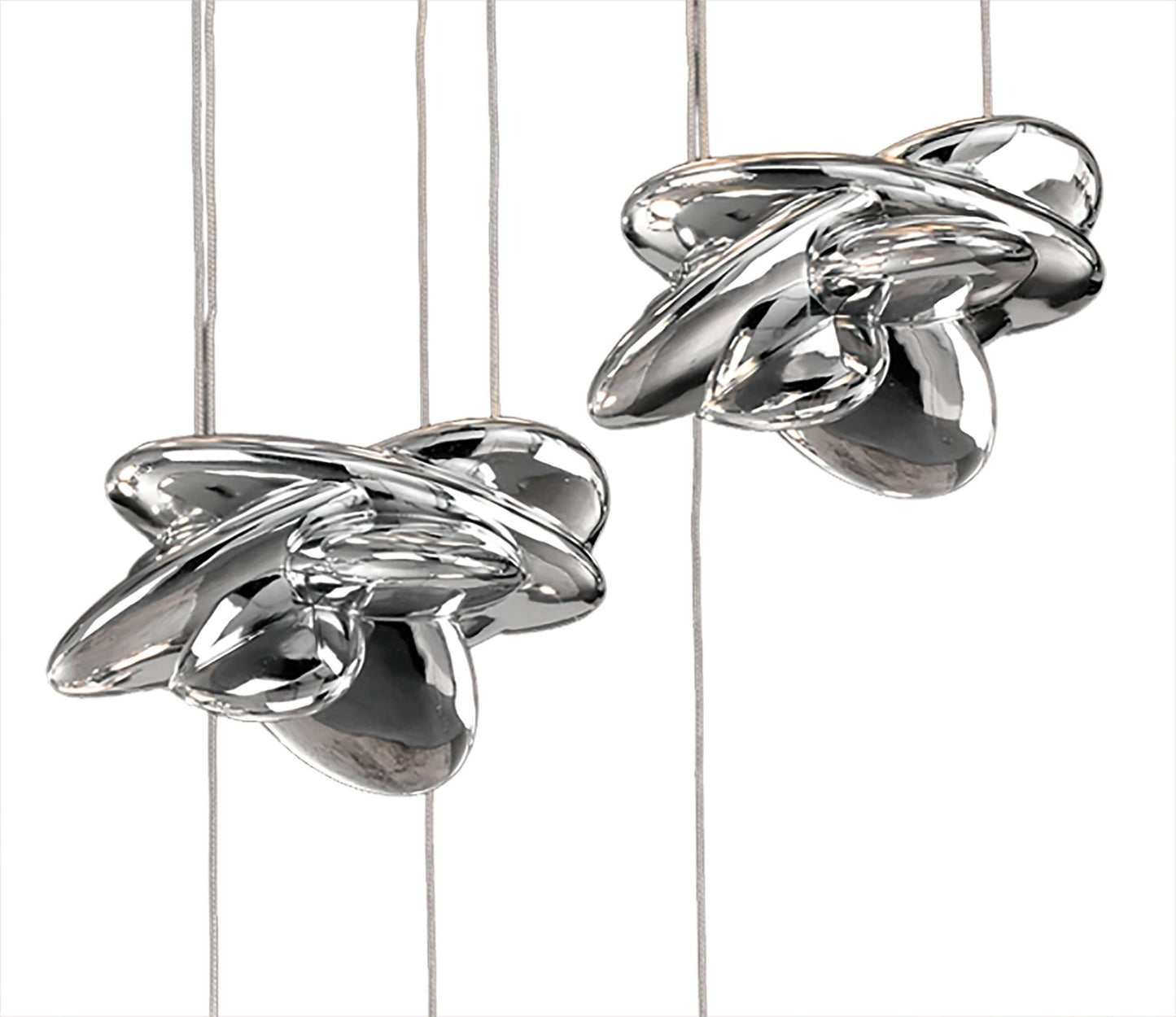 Mantra M5901 Nido Pendant 75cm Round 7 + 4 Lights 42W + 20W LED 3000K, 5080lm, Chrome, 3yrs Warranty