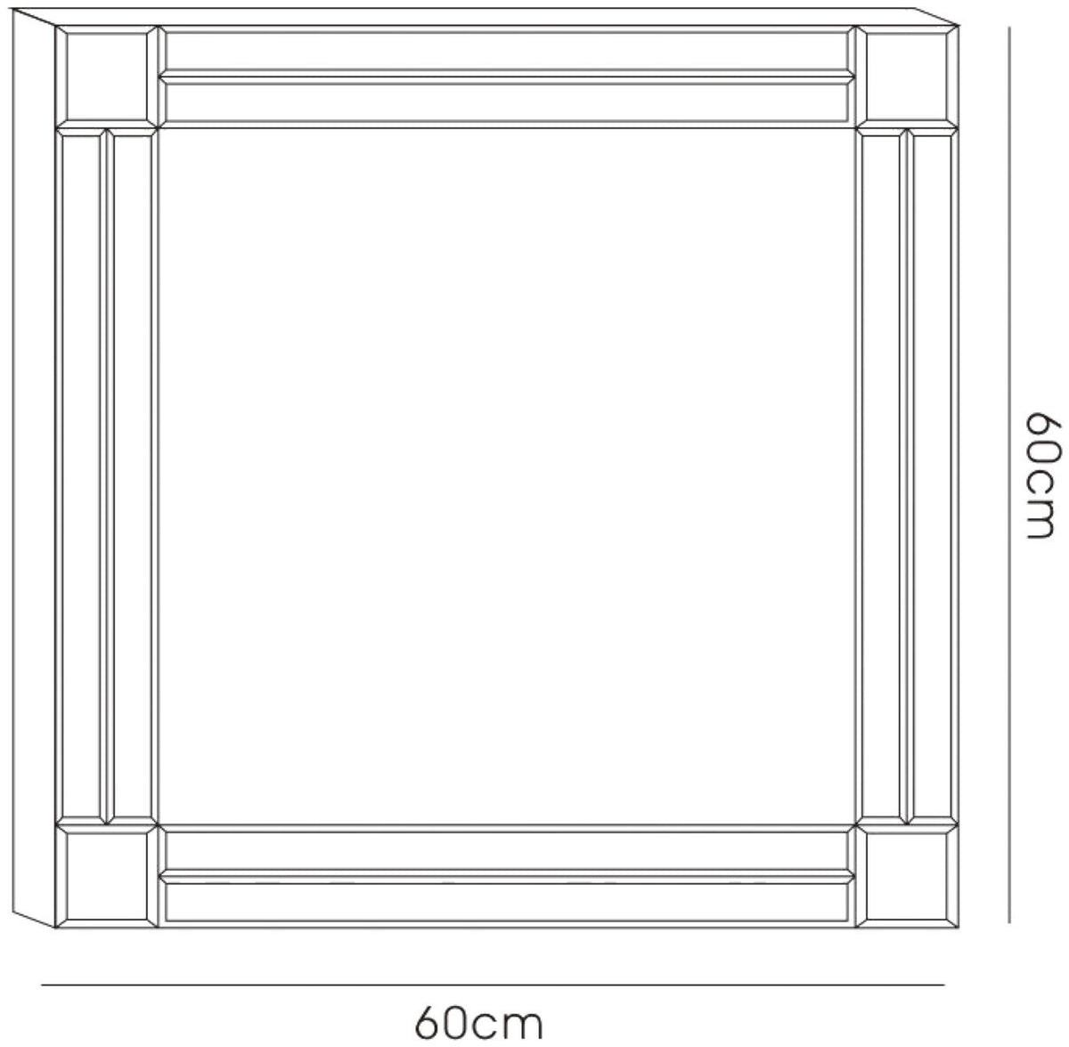 Diyas Home Matteo 60cm x 60cm Duel Cut Detailed Mirror (Can Only Be Shipped On A Pallet, Additional Charges May Apply.) Mirrors