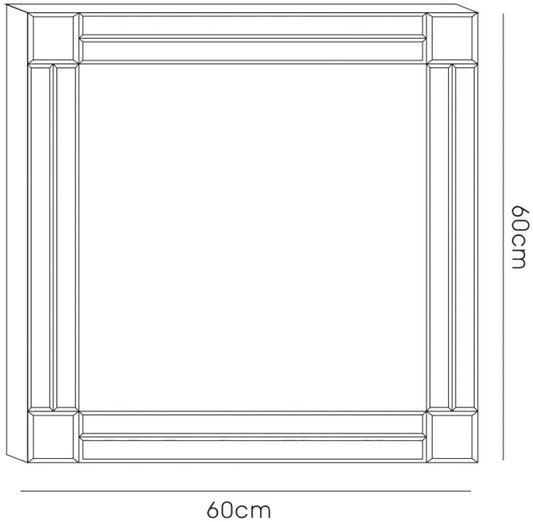 Diyas Home Matteo 60cm x 60cm Duel Cut Detailed Mirror (Can Only Be Shipped On A Pallet, Additional Charges May Apply.) Mirrors