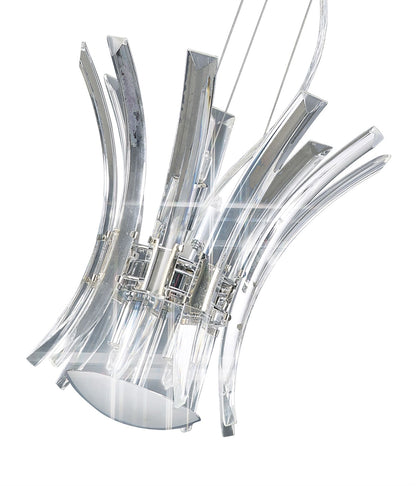 Diyas Sinclair 32cm  4 Light G9 Polished Chrome Ceiling Pendant Light Fitting