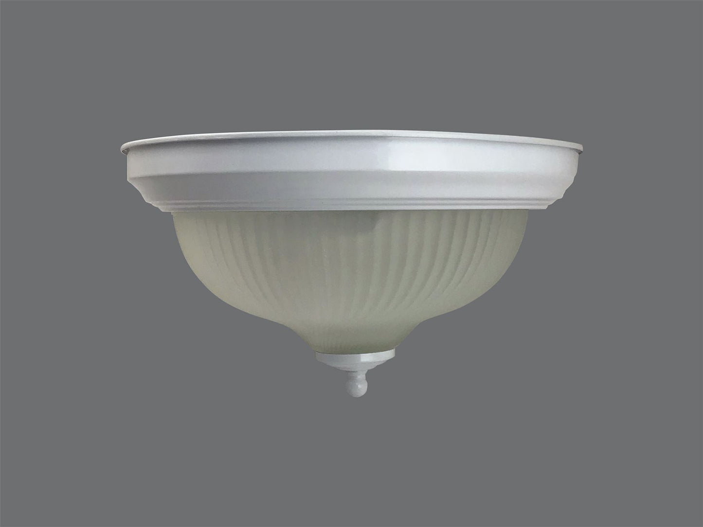 Diyas Flush Fitting White Finish Flush  Light 30cm 2 X 60W Ceiling Light Fitting