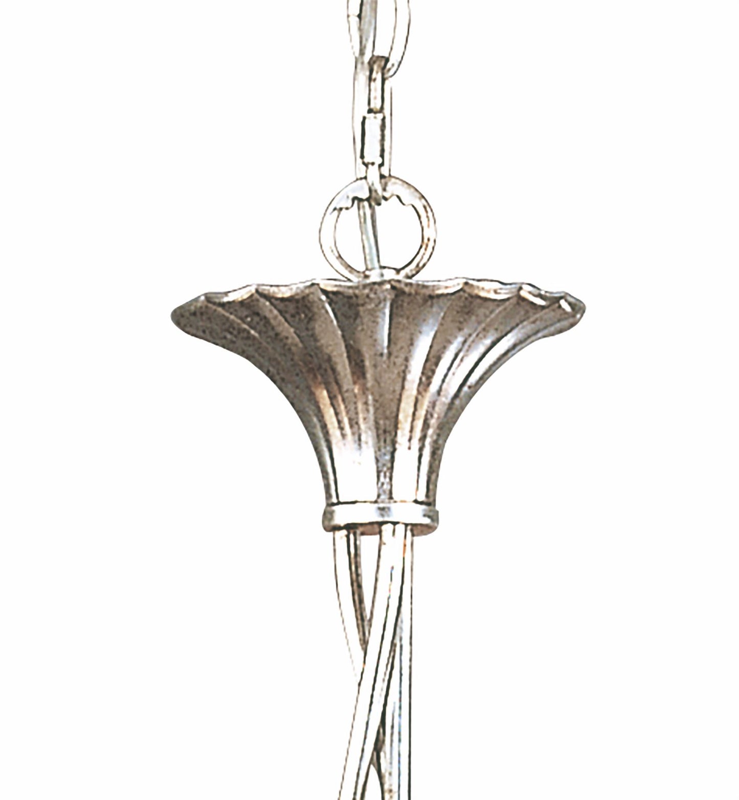 Mantra M0532 Paola Pendant 3 Light E14, Silver Painted with Black Shades & Black Glass Droplets