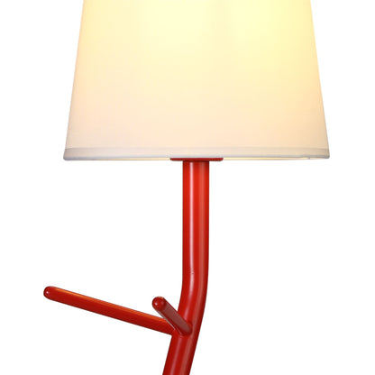 Mantra Centipede Table Lamp with Shade, 1 x E27, Red/White