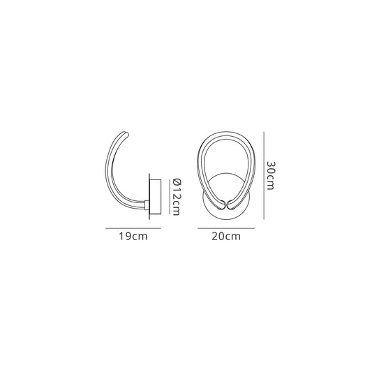 Mantra Knot LED II Knot II Switched Wall Light, 12W LED, 3000K, 900lm, IP20, Chrome, 3yrs Warranty