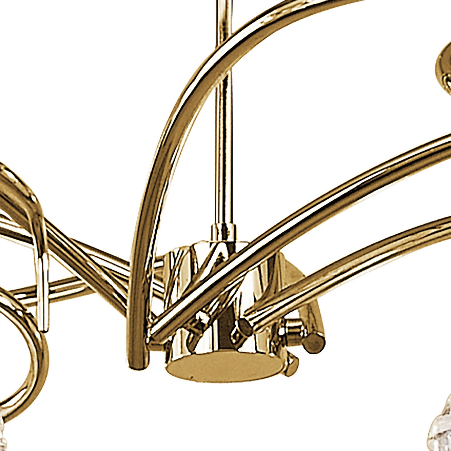 Mantra Dali 70cm Telescopic Pendant Convertible To Semi Flush 6 Light G9, Polished Brass