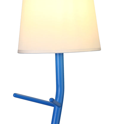 Mantra Centipede Table Lamp with Shade, 1 x E27, Blue/White